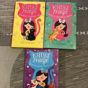 Lot of 3 Hardcover Kitty's Magic Books--Excellent Shape--Homeschool Reading
